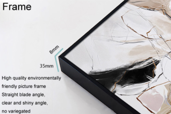 frame2 Canvas Print in Floating Framed 70 x 40cm--Blue feather
