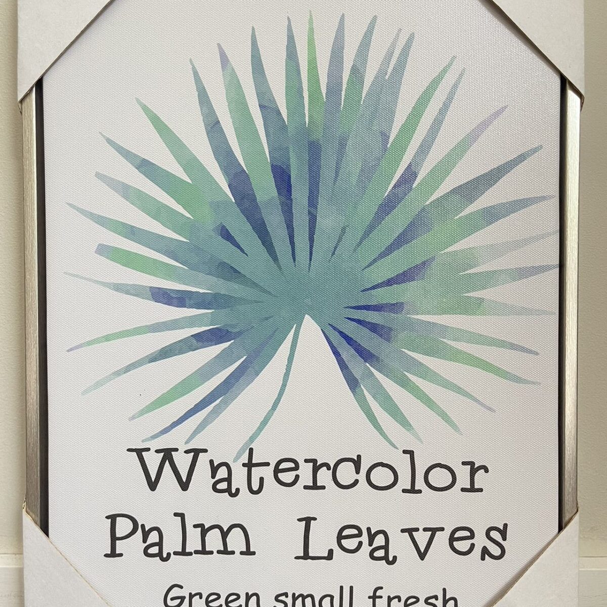 palm painting 1 Canvas Print in Floating Framed 40 x 30cm--Palm leaves