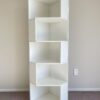 150cm White Corner Bookcase