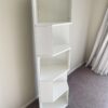 150cm White Corner Bookcase