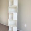 150cm White Corner Bookcase