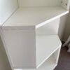 150cm White Corner Bookcase